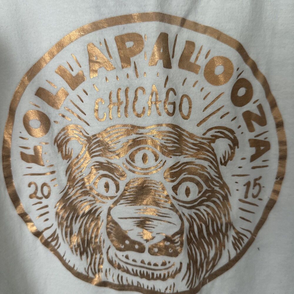 Lollapalooza Tank Top Women's Large 2015 Music Festival Shirt Cotton